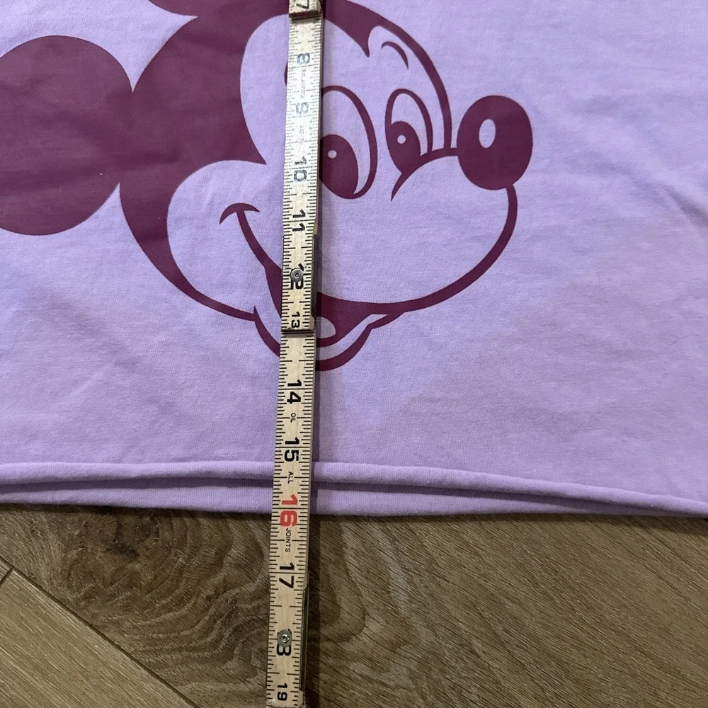 Old Navy‎ X Disney Mickey Mouse Cut Off Crop Tee Purple Girl's Size XL 14-16